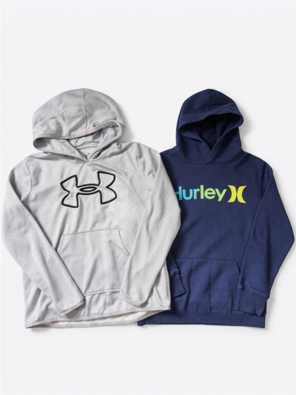Hurley Navy and Under Armour Grey Hoodie Bundle